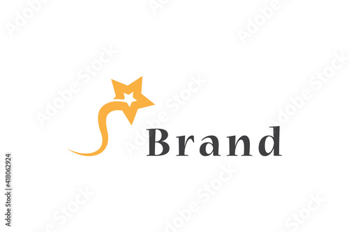 minimalist letter s star logo initial for your brand identity