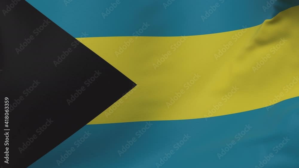 Bahamas waving flag seamless loop animation 4k. Bahamas waving flag seamless loop animation 4k.