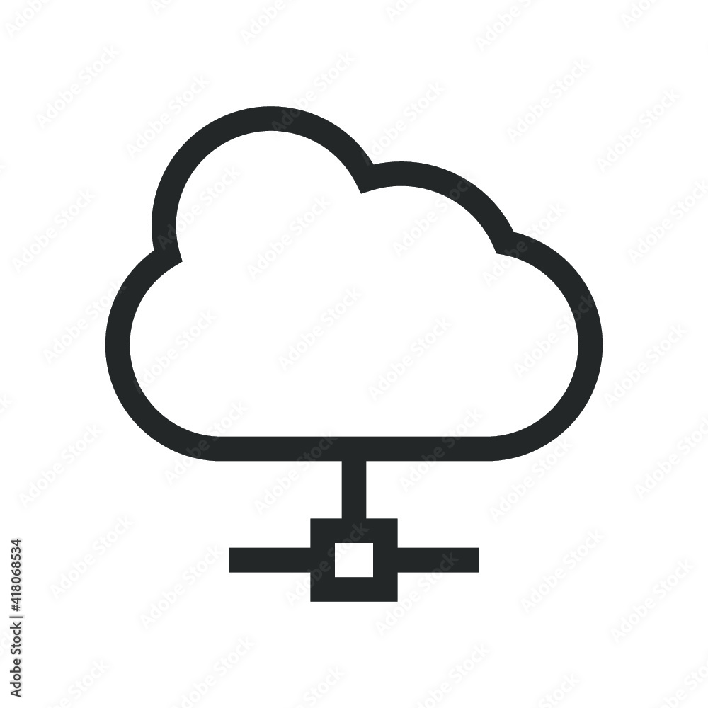 Vector illustration of high-tech technology icon. Cloud computing icon. Vector illustration of high-tech technology icon. Cloud computing icon.