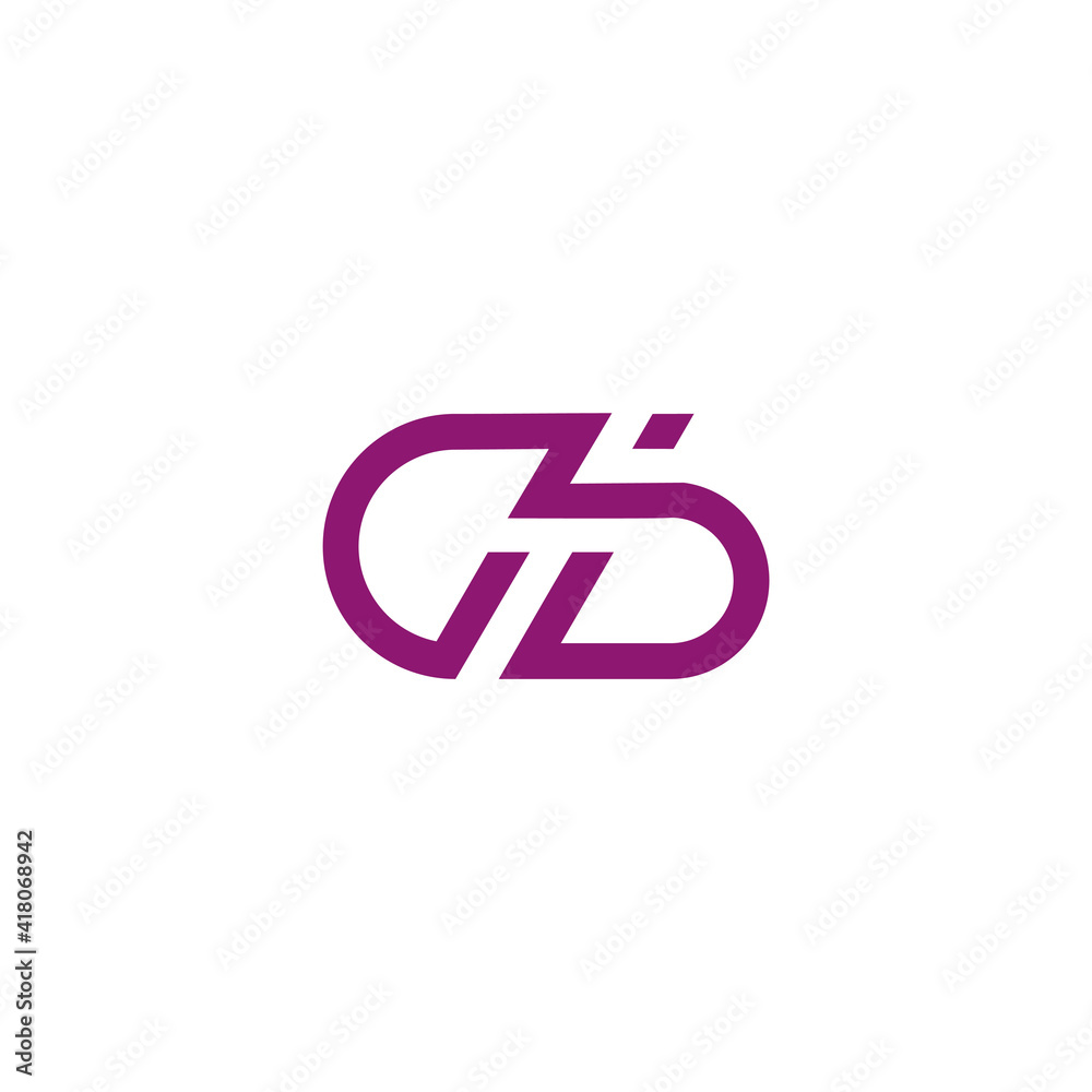 abstract letter cb simple geometric line flat logo vector abstract letter cb simple geometric line flat logo vector