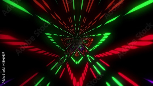 Digital Tunnel Graphic design. Colorful lines speed flow illustration. Wallpaper for your web site design, titles, overlay and etc.