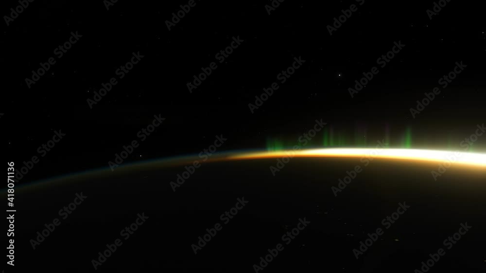 Spaceship flies over the night side of the planet Earth. Cinematic shot of our home planet. View Of Planet Earth From Space. 3d animation Spaceship flies over the night side of the planet Earth. Cinematic shot of our home planet. View Of Planet Earth From Space. 3d animation