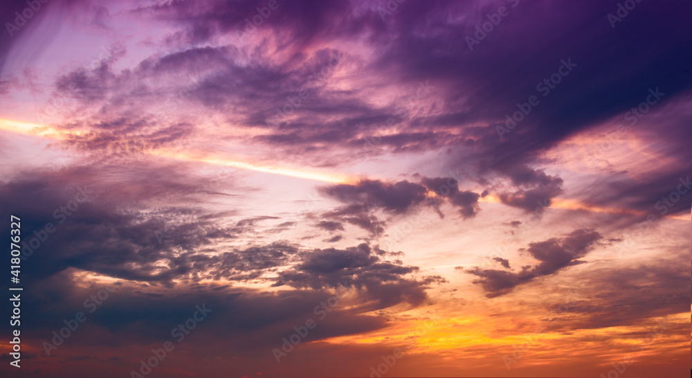 Sunset sky pattern