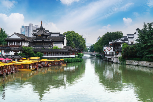 Ancient architectural landscape of Qinhuai River in Nanjing, China