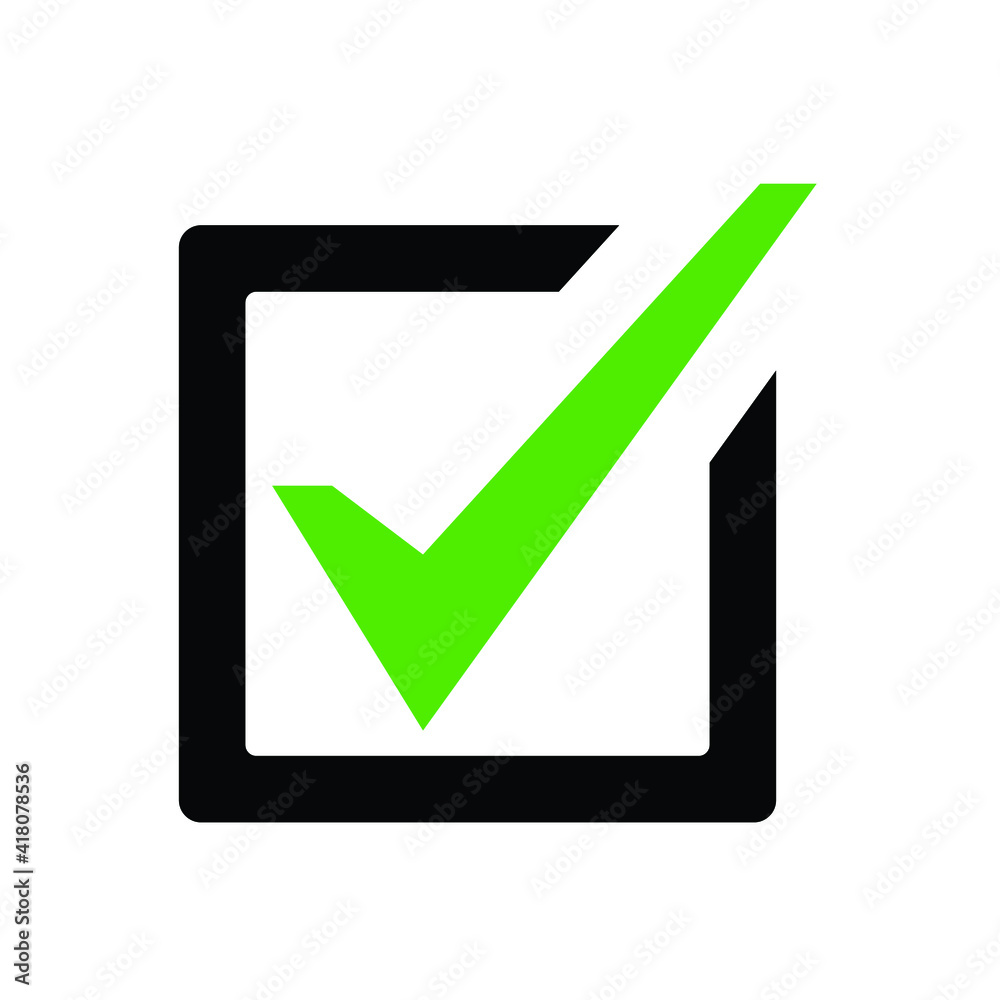 right and correct icon, confirmation or acceptable sign right and correct icon, confirmation or acceptable sign