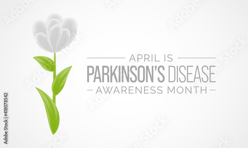 Vector illustration on the theme of Parkinson's  disease (PD) awareness month observed each year during April.