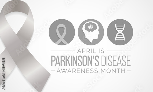 Vector illustration on the theme of Parkinson's  disease (PD) awareness month observed each year during April.