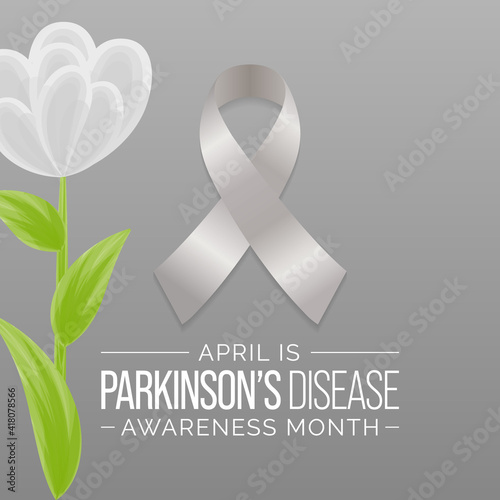 Vector illustration on the theme of Parkinson's  disease (PD) awareness month observed each year during April.
