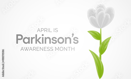 Vector illustration on the theme of Parkinson's  disease (PD) awareness month observed each year during April.