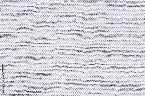White fabric background. Grey canvas texture. Bright textile material background. Gray fiber pattern. Checkered textile texture.