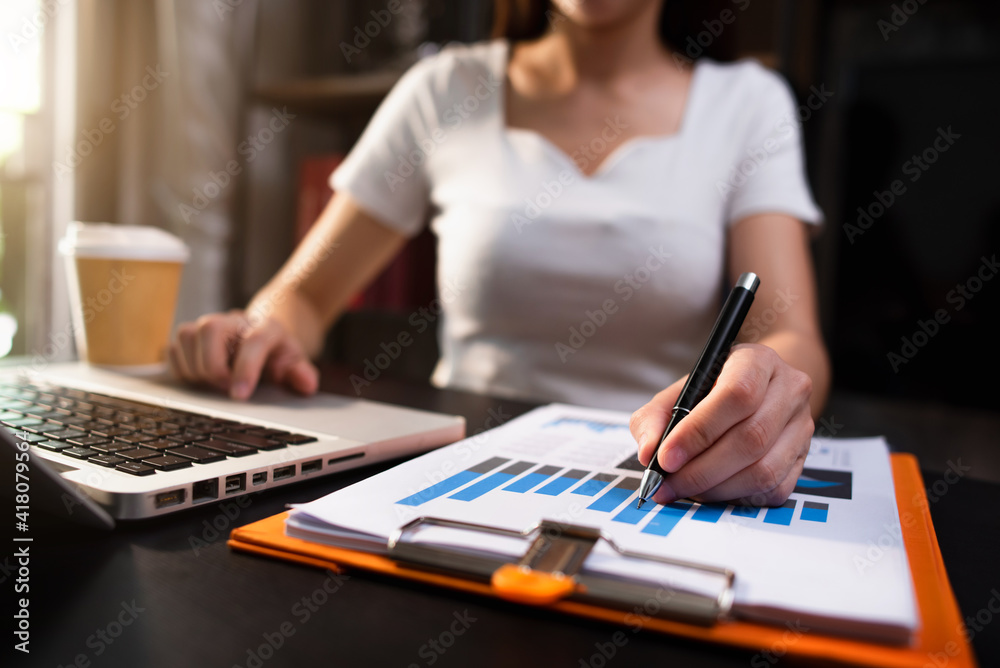 business documents on office table with smart phone and digital tablet business documents on office table with smart phone and digital tablet