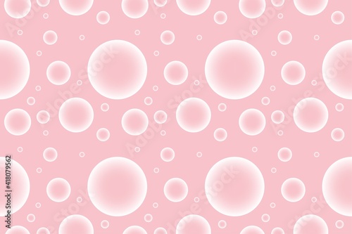 Pink bubble pastel seamless backgroud