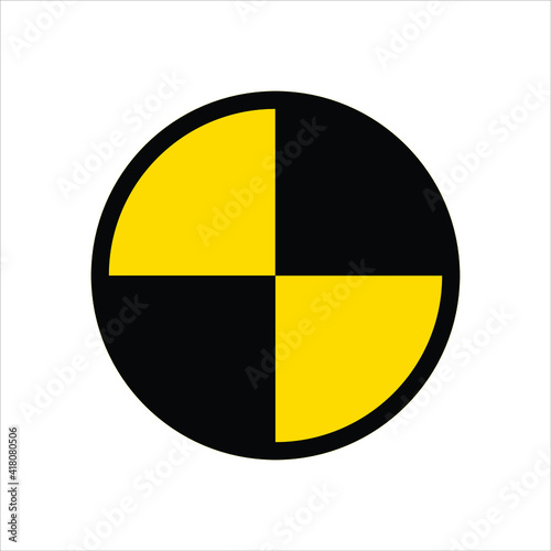 crash test marker, vector illustration 