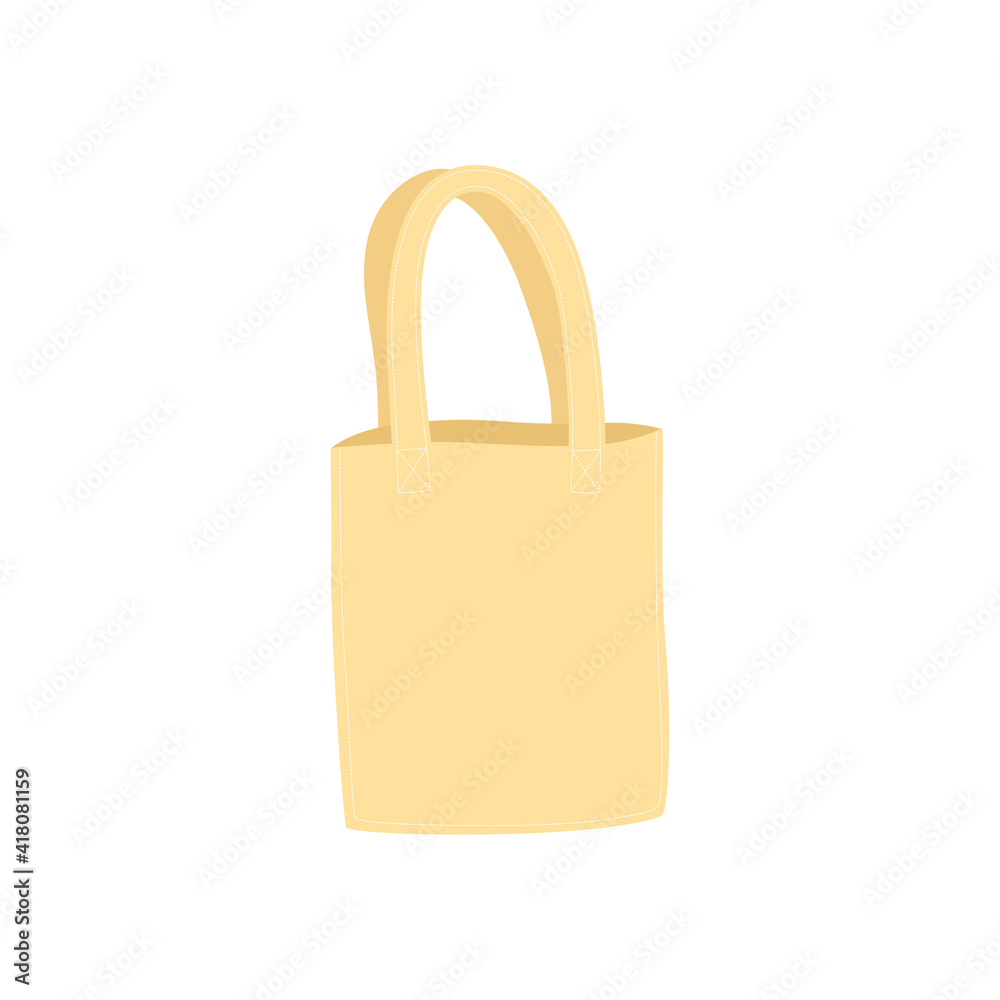Vector eco bag insulated on white, use eco friendly bag or textile bag, don't use plastic bag. Modern illustration in a flat style. Vector eco bag insulated on white, use eco friendly bag or textile bag, don't use plastic bag. Modern illustration in a flat style.