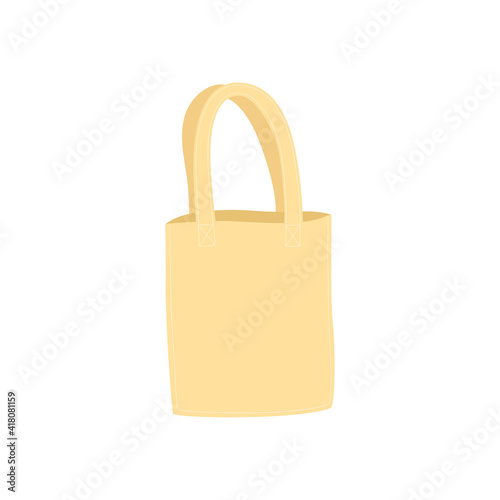 Vector eco bag insulated on white, use eco friendly bag or textile bag, don't use plastic bag. Modern illustration in a flat style.