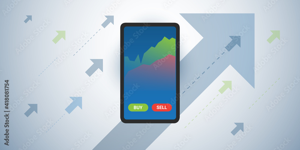 AI Powered Digital Business and Market Analysis, Stock Trading, Investment Helper Apps, Robo-Advisor Concept, Vector Illustration AI Powered Digital Business and Market Analysis, Stock Trading, Investment Helper Apps, Robo-Advisor Concept, Vector Illustration