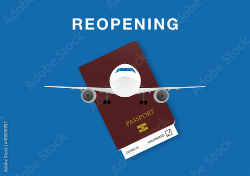 Concept of reopening air transportation after covid-19 vaccination