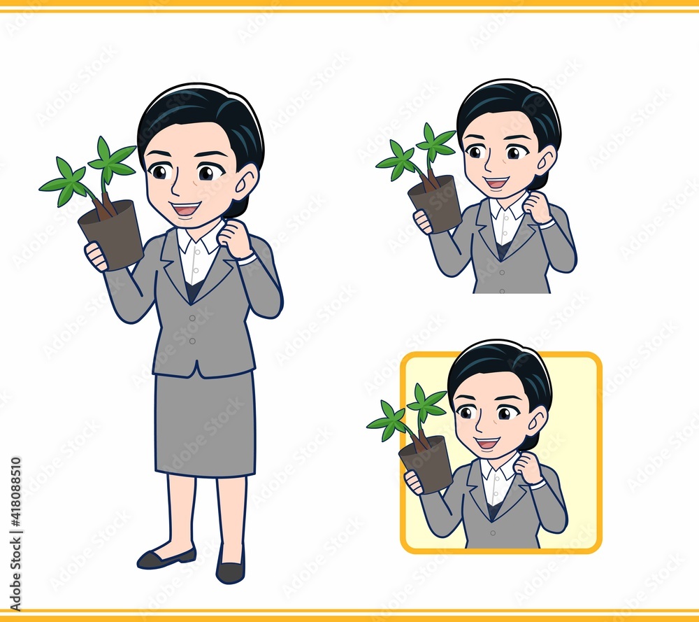 スーツを着た年配の女性