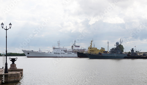 Ships in the port of Kronstadt