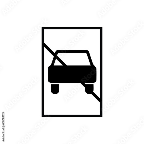 Road traffic sign car vector icon eps 10