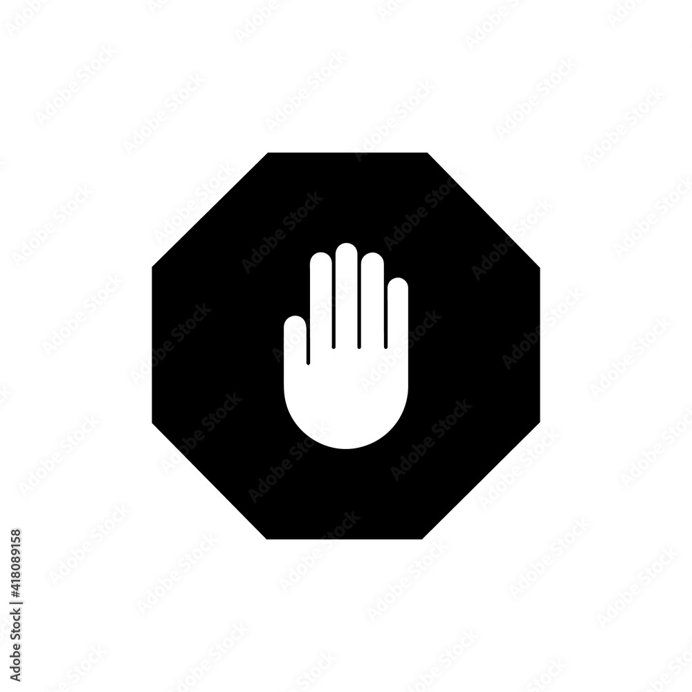 Obraz premium Road sign black ahead of police vector icons