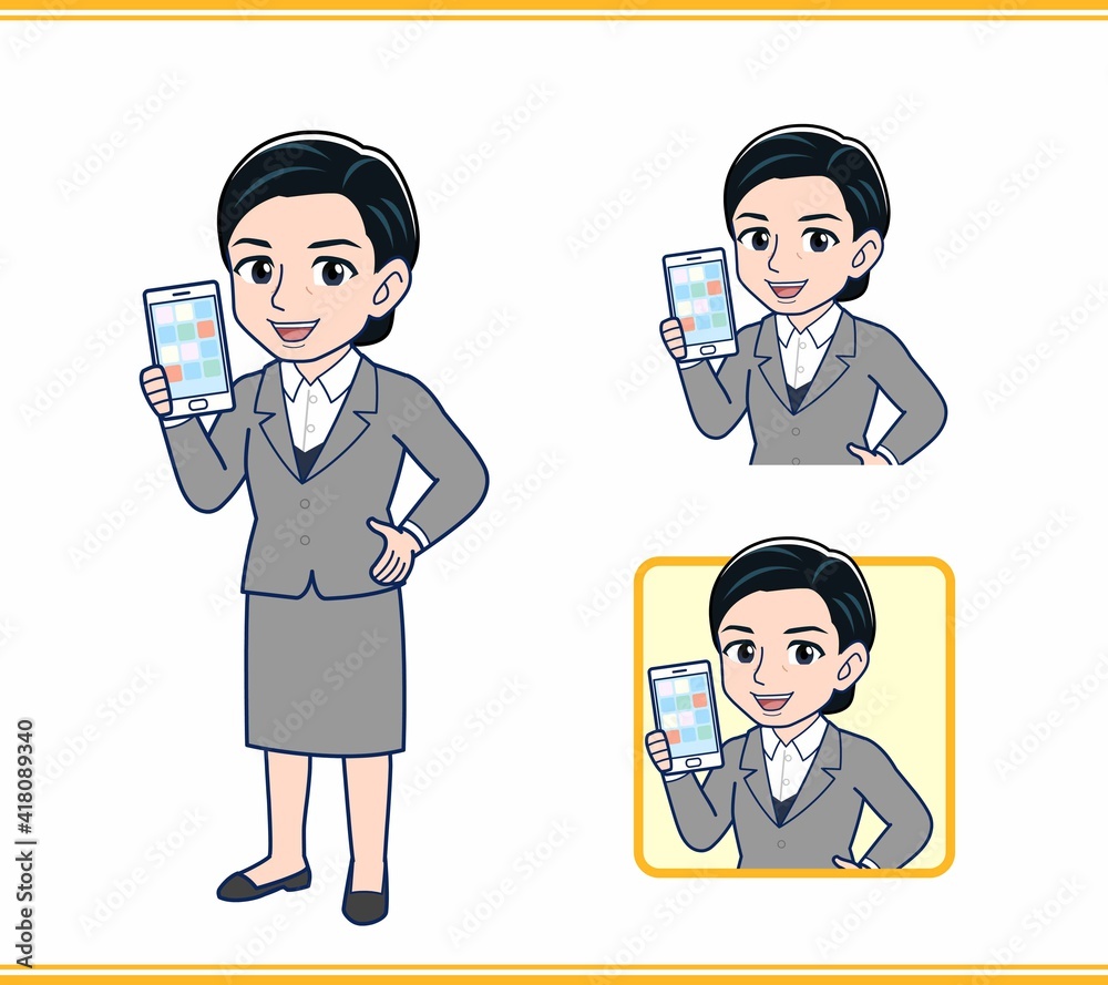 スーツを着た年配の女性