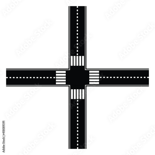 4 road asphalt vector icon eps 10