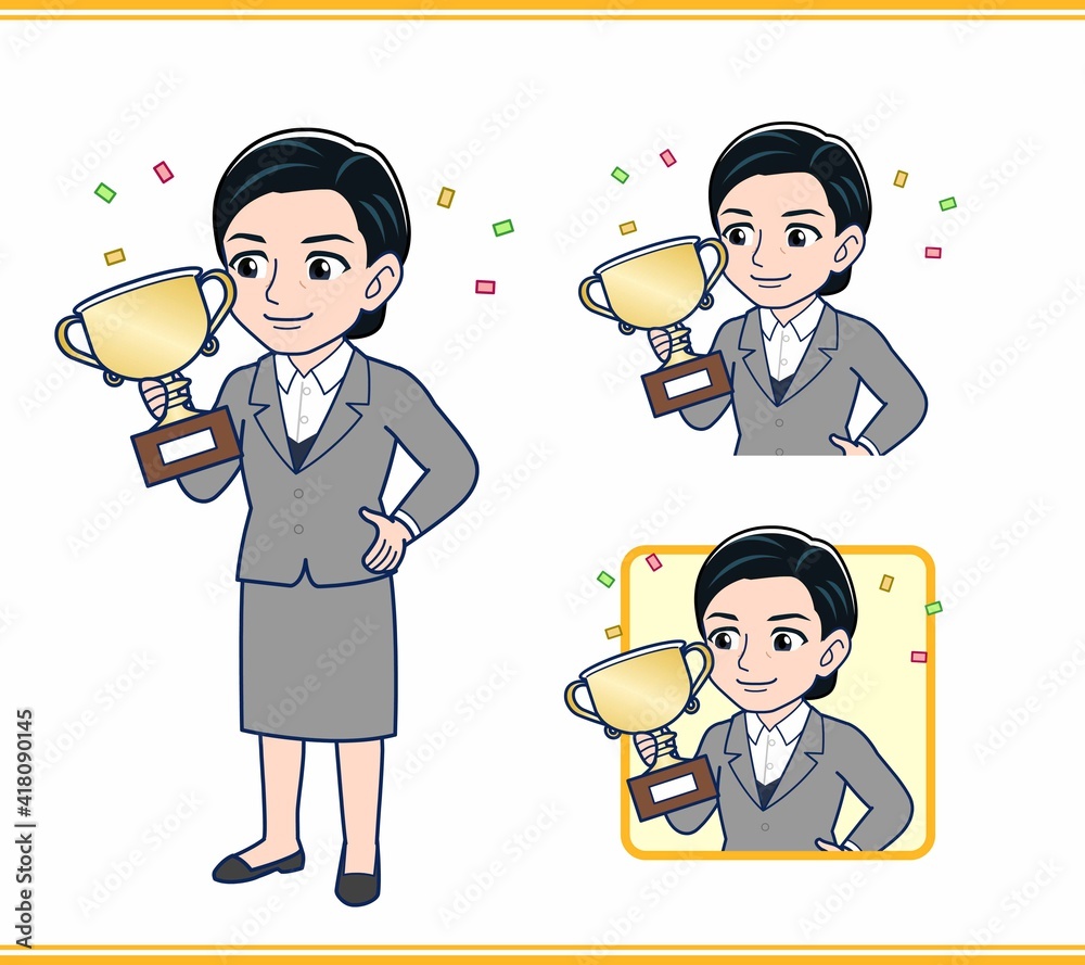 スーツを着た年配の女性