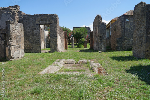 фотографія Pompeii famous ancient city archaeological site near Mount Vesuv, popular touris