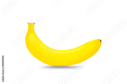 yellow banana isolated on white background