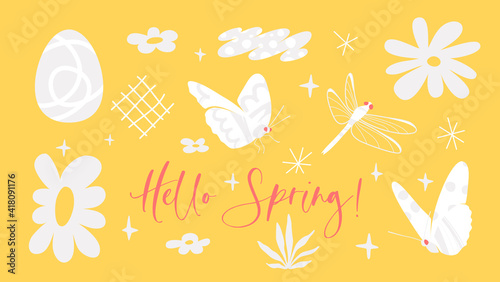 Hello Spring Banner Template