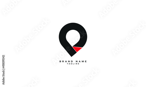 IP, PI, Abstract initial monogram letter alphabet logo design