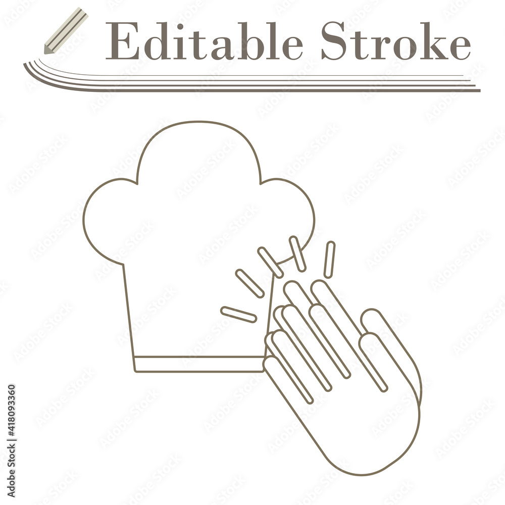 Obraz premium Clapping Palms To Toque Icon