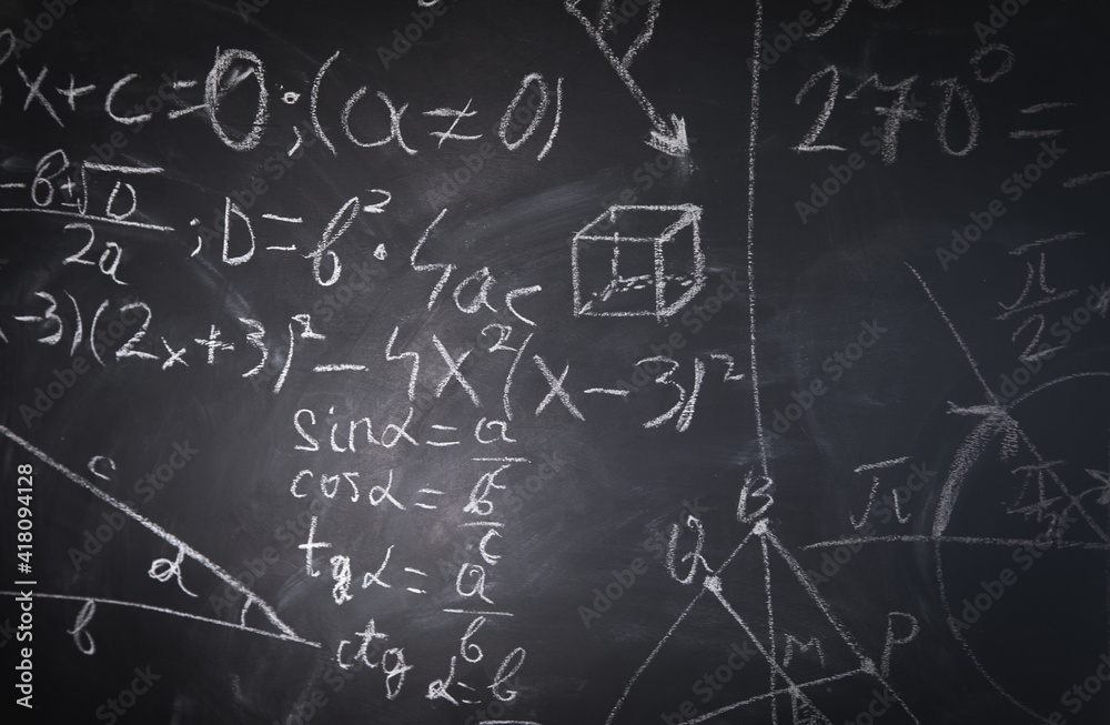 math formulas on a blackboard math formulas on a blackboard