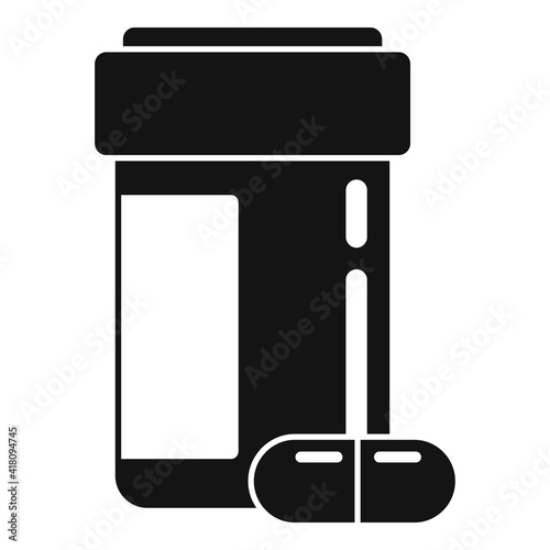 Coronavirus medical pills icon. Simple illustration of coronavirus medical pills vector icon for web design isolated on white background