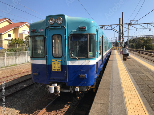 Choshi-Dentetsu Tram in Chiba, Japan
