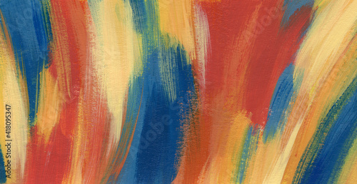 Abstract painting. Bright image. Versatile artistic backdrop for creative design projects: posters, banners, cards, websites, invitations, wallpapers. Acrylic on canvas. Beautiful colour palette.