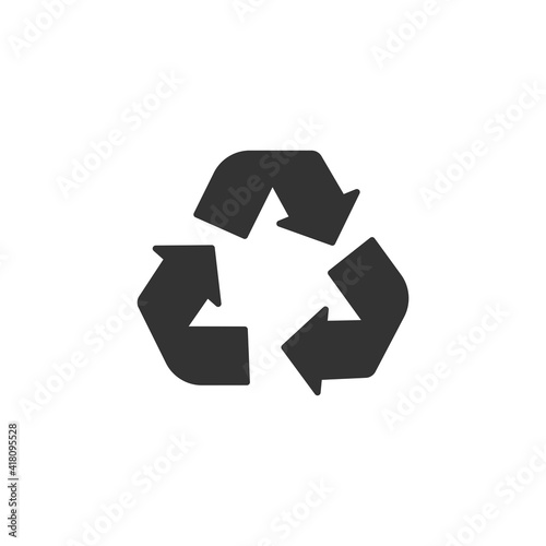 Recycle icon isolated on white background. The environment symbol modern, simple, vector, icon for website design, mobile app, ui. Vector Illustration
