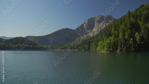 Mountain lake in Abkhazia. Lake Ritsa. Beautiful nature. The mountains. photo