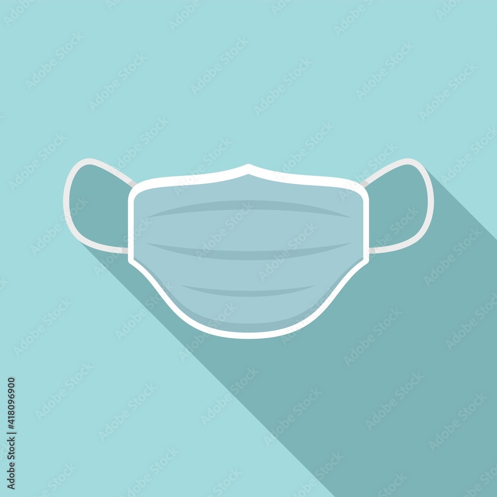 Dust medical mask icon. Flat illustration of dust medical mask vector icon for web design Dust medical mask icon. Flat illustration of dust medical mask vector icon for web design