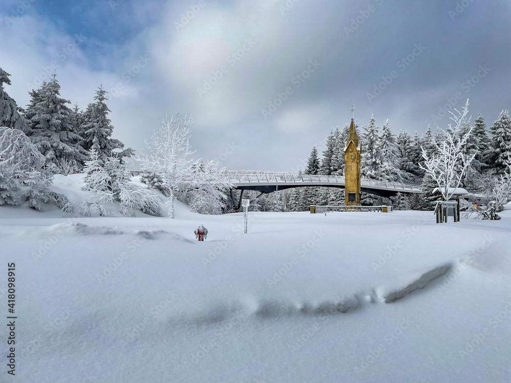Rondell bei Oberhof im Winter