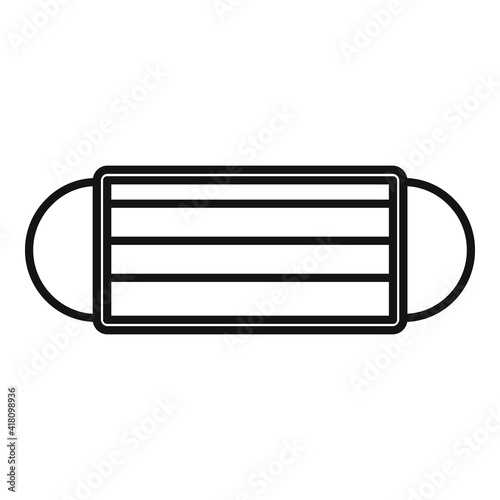 Air medical mask icon. Outline Air medical mask vector icon for web design isolated on white background