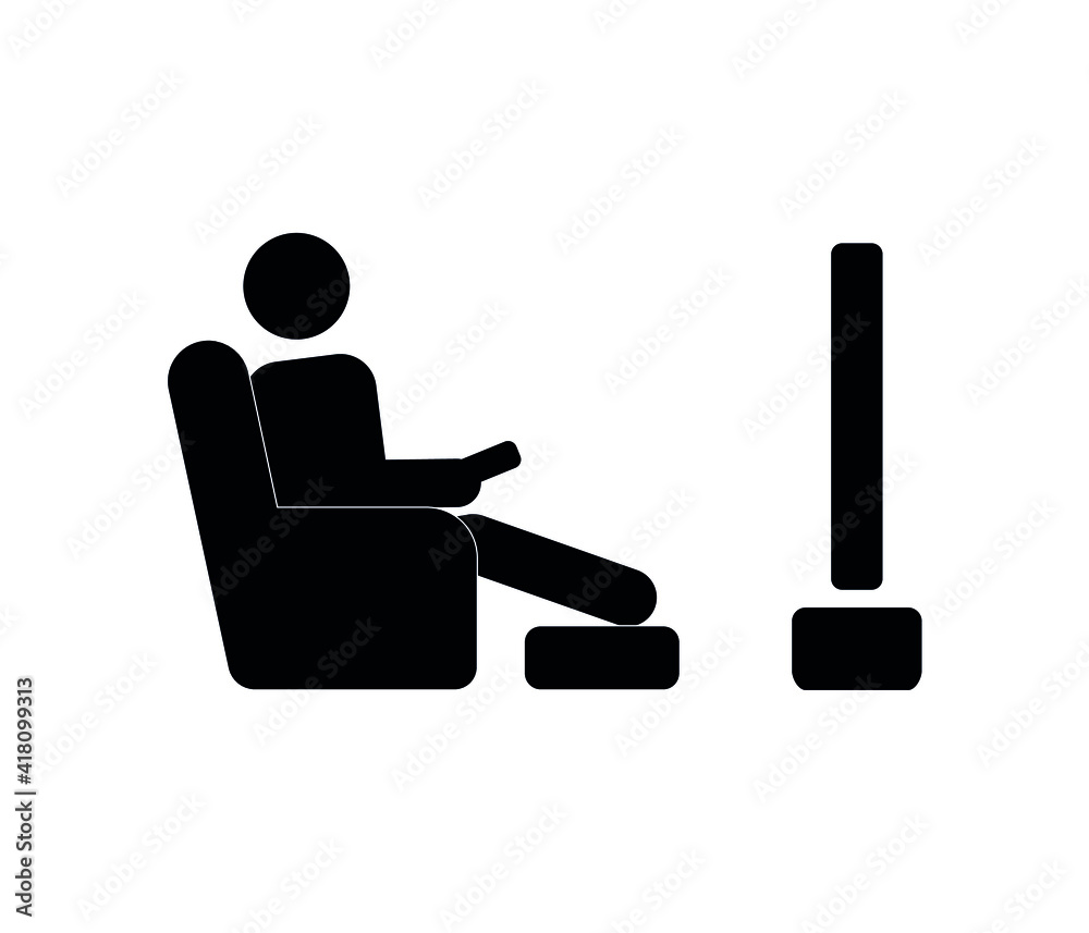 Man watching tv vector icon. Editable stroke. Symbol in Line Art Style for Design, Presentation, Website or Apps Elements, Logo. Pixel vector graphics - Vector Man watching tv vector icon. Editable stroke. Symbol in Line Art Style for Design, Presentation, Website or Apps Elements, Logo. Pixel vector graphics - Vector