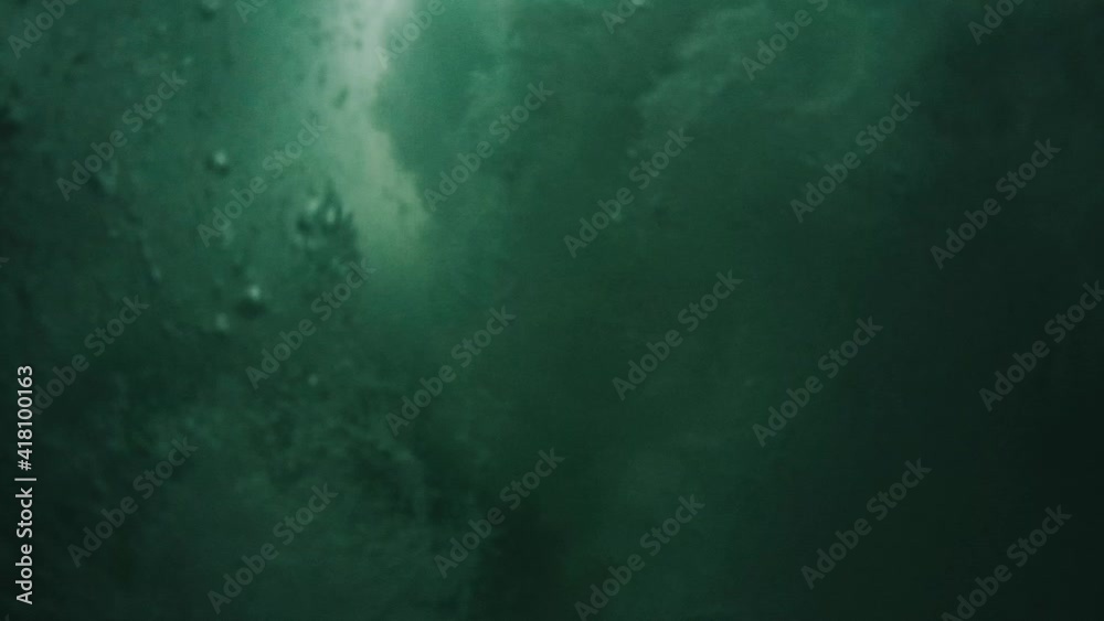 Heavy ocean wave breaks on camera Heavy ocean wave breaks on camera