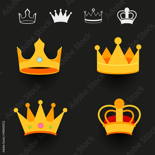 crown set on dark background
