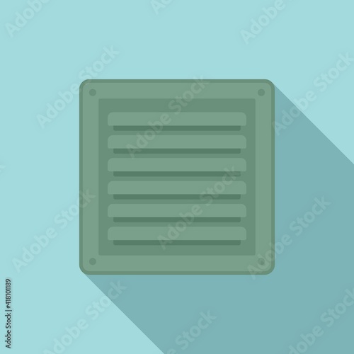 Metal ventilation icon. Flat illustration of Metal ventilation vector icon for web design
