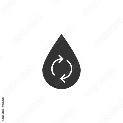 Save water icon isolated on white background. Recycle symbol modern, simple, vector, icon for website design, mobile app, ui. Vector Illustration