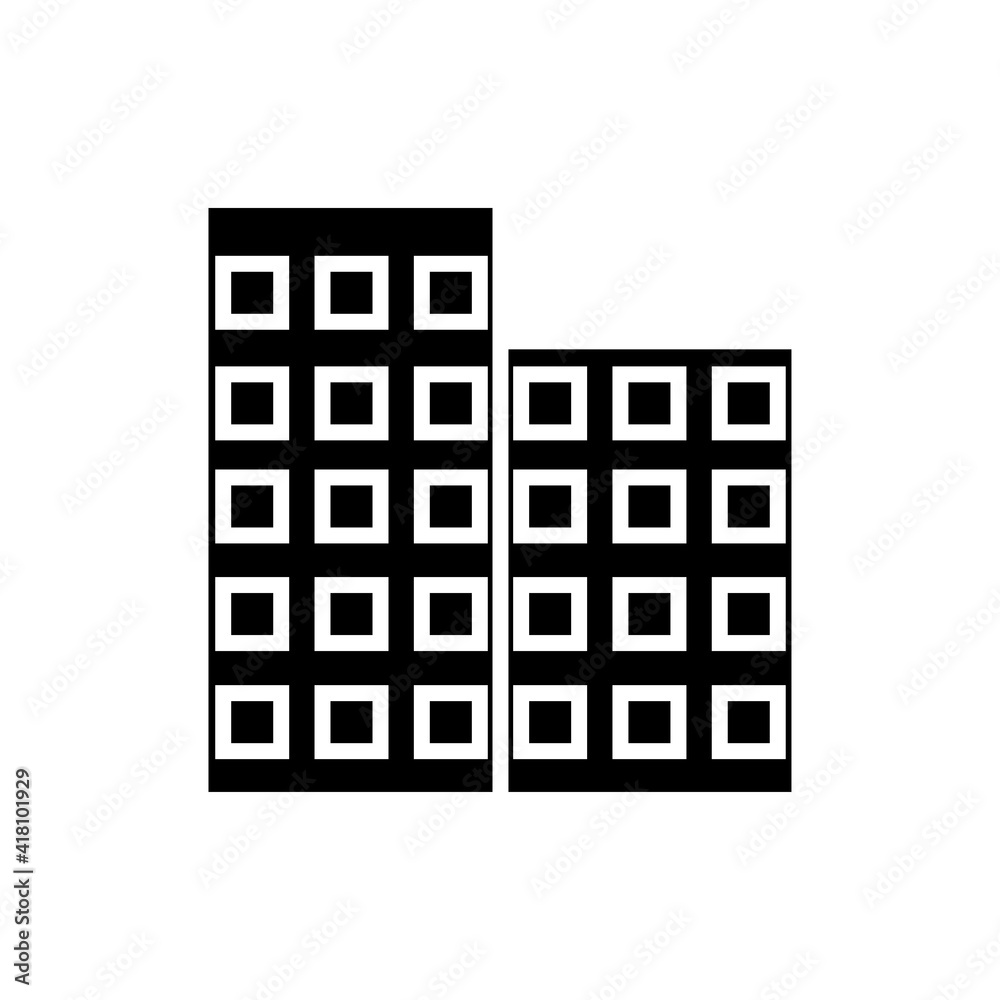 office icon solid style vector office icon solid style vector