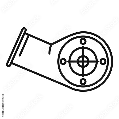 Ventilation pipe icon. Outline Ventilation pipe vector icon for web design isolated on white background