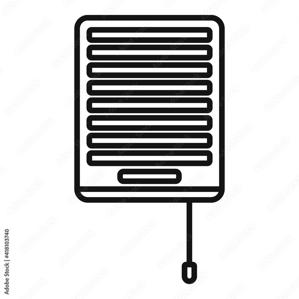 Wall ventilation icon. Outline Wall ventilation vector icon for web design isolated on white background Wall ventilation icon. Outline Wall ventilation vector icon for web design isolated on white background